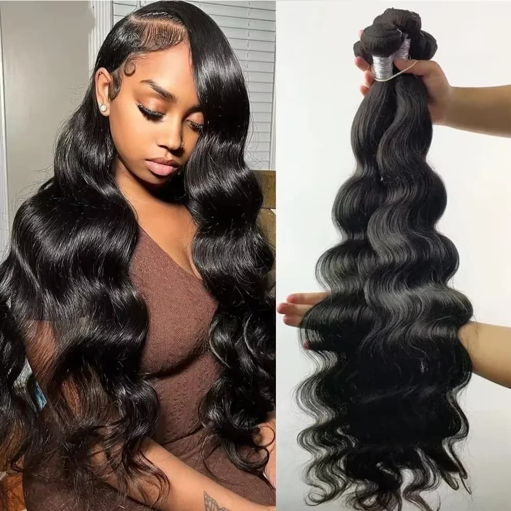 Body Wave Human Hair Bundles Natural Black Brazilian Remy Hair Straight 2/3/4 Bundles Human Hair Extensions For Women