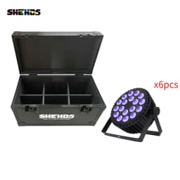 SHEHDS Aluminum Alloy LED Flat Par 18x12W / 18x18W Lights RGBW LED Lighting With Flight Case Professional Party KTV Disco DJ