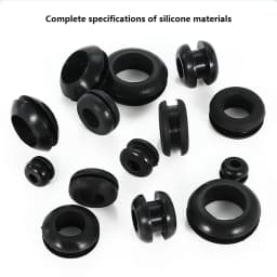 High Temperature Resistant Silicone Double-sided Protective Coil Snap in Ring Grommet Insulation Over Hole Plug With Card Slot