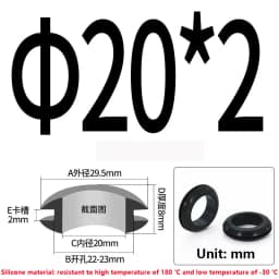 High Temperature Resistant Silicone Double-sided Protective Coil Snap in Ring Grommet Insulation Over Hole Plug With Card Slot