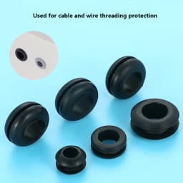 High Temperature Resistant Silicone Double-sided Protective Coil Snap in Ring Grommet Insulation Over Hole Plug With Card Slot