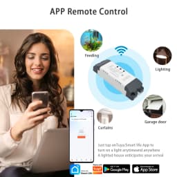 Wifi Smart Home Module Relay Switch 2CH AC DC 220V 7-32V Remote Control 433Receiver Works with Tuya Smartlife Alexa Google Home