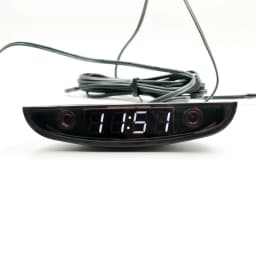 White Red Blue Green 12-24V Moon Type Thermometer Voltmeter Clock LED Display Car Dashboard Clock Dual Temperature Sensor