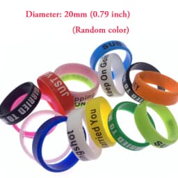 300pcs Fishing Rod Handle Protective Case Lure Silica Gel Rod Clip O-shaped Ring Protector Anti-Slip Ring Tackle Racquet Handle