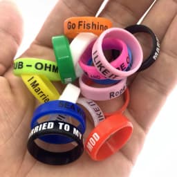 300pcs Fishing Rod Handle Protective Case Lure Silica Gel Rod Clip O-shaped Ring Protector Anti-Slip Ring Tackle Racquet Handle