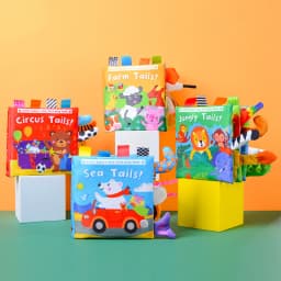 New Baby Toys Cartoon Animals Tail Baby Cloth Book Educational Ringed Paper Cloth Book Toys Enlightenment Baby Toys 0 12 Months