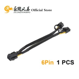 JULONGFENGBAO 1/2 PCS 6Pin 8Pin PCI Express to Dual PCIE 8 (6+2)Pin Power Cable Graphics Card PCI-E GPU Data Splitter