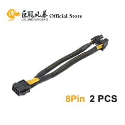 JULONGFENGBAO 1/2 PCS 6Pin 8Pin PCI Express to Dual PCIE 8 (6+2)Pin Power Cable Graphics Card PCI-E GPU Data Splitter
