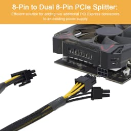 JULONGFENGBAO 1/2 PCS 6Pin 8Pin PCI Express to Dual PCIE 8 (6+2)Pin Power Cable Graphics Card PCI-E GPU Data Splitter