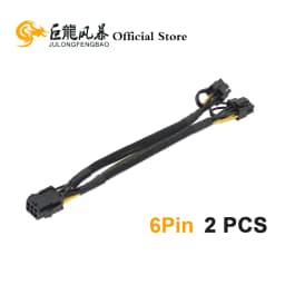 JULONGFENGBAO 1/2 PCS 6Pin 8Pin PCI Express to Dual PCIE 8 (6+2)Pin Power Cable Graphics Card PCI-E GPU Data Splitter