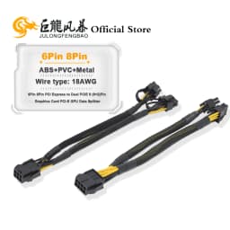 JULONGFENGBAO 1/2 PCS 6Pin 8Pin PCI Express to Dual PCIE 8 (6+2)Pin Power Cable Graphics Card PCI-E GPU Data Splitter