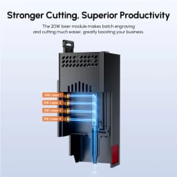 AlgoLaser 20W Optical Power Laser Module with Air Assist TTL Blue Light Module for CNC Cutter Woodworking Tools and Accessories