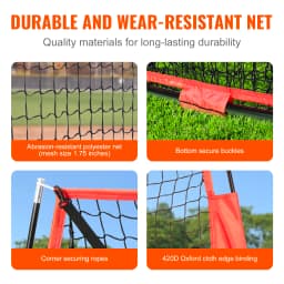 VEVOR 7x7 ft Baseball Softball Practice Net, Portable Baseball Training Net for Hitting Batting Catching Pitching