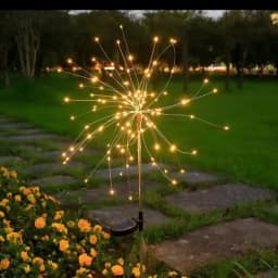 1Pcs Solar LED Firework Light Copper Wire Christmas Fairy Lights Lawn Pathway Light Garden Decoration