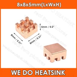 WE DO HEATSINK Small Tiny Useful Pure Copper Heat Sink Without or With Thermal Pad For Raspberry Pi Banana Pi IC Chipset Package