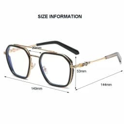 1PCs Blue Light Blocking Fashion Highend Glasses Men Optical Clear Glasses Black Square Frame Eyeglasses