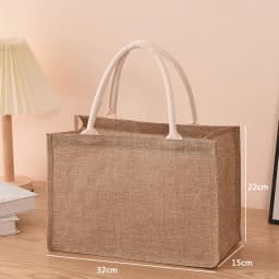 Linen bag Hand-painted cotton sacks Jute portable imitation sacks Linen bags Shopping bags Laminated bags