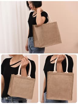 Linen bag Hand-painted cotton sacks Jute portable imitation sacks Linen bags Shopping bags Laminated bags