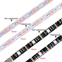 5v 5050 RGB LED Strip Light Flexible Tape Lamp Waterproof 50cm 1m 2m 3m 4m 5m With 4pin Plug White/ Black PCB Home Decoration