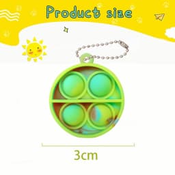 12/24/48Pcs Mini Pop Fidget Toy Pack Kit Keychain Stress Relief Toys Party Favors Office Desk Toy for Kids Adults Brinquedos