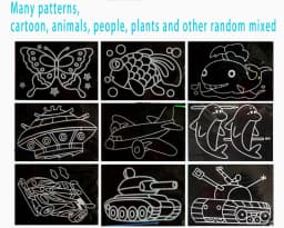 10 pcs 13x 9.8cm Scratch Art Paper Magic Painting Paper with Drawing Stick For Kids Toy Colorful Drawing Toys