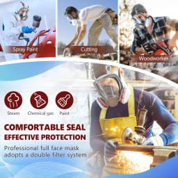 6800 Gas Mask Full Face Large Size Respirator Reusable Full Face Respirator Gas Paint Sprayer Chemical Wood Working Dust