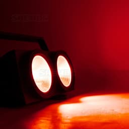 SHEHDS High Power 2 eyes 200W Cool Warm/ RGBWA+UV 6in1 LED COB Blinder For Stage Theater Uplight Decorative Effect Light