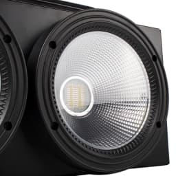 SHEHDS High Power 2 eyes 200W Cool Warm/ RGBWA+UV 6in1 LED COB Blinder For Stage Theater Uplight Decorative Effect Light