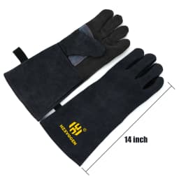 HZXVOGEN 14/16inch Welding Gloves For ARC TIG MIG Welder Works Barbecue Kitchen Stove Heat-Resistant Leather Protective Gloves