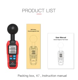 BSIDE. EMF Meter Professional Electromagnetic Field Radiation Detector Handheld Radiator Electric Magnetic Dosimeter Geiger Test