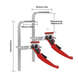 2PC Alloy Steel Upgrade Quick Ratchet Track Saw Guide Rail Clamp MFT Clamp for MFT Table and Guide Rail System Woodworking Clamp