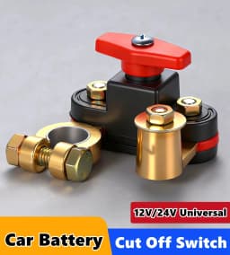 Motor Battery Cut Off Switch 12V/24V ﻿Disconnect Automatic Circuit Breaker Anti-Power Off Leakage Protector Universal Auto Parts