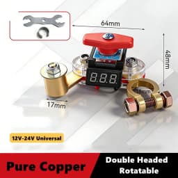 Motor Battery Cut Off Switch 12V/24V ﻿Disconnect Automatic Circuit Breaker Anti-Power Off Leakage Protector Universal Auto Parts