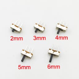 20Pcs SS12D00 Interruptor on-off mini Slide Switch 3pin 1P2T 2 Position High quality toggle switch Handle length:3MM/4MM/5MM/6MM