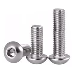 10pcs UNC 10#-24 1/4-20 US Coarse Thread 304 A2-70 Stainless Steel Allen Hex Hexagon Socket Button Head Round Screw Bolt ISO7380