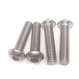 10pcs UNC 10#-24 1/4-20 US Coarse Thread 304 A2-70 Stainless Steel Allen Hex Hexagon Socket Button Head Round Screw Bolt ISO7380