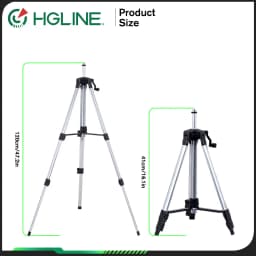 HGLINE 1.2M/1.5M Stretchable Laser Level Tripod Suitable for 5/8 Inch Laser Level Tools Aluminum Tripod with Lifting Rocker