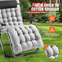 SucceBuy Zero Gravity Chair Zero Gravity Recliner Lounge Chair Adjustable Anti Gravity Chair with Cushion Footrest and Cupholder