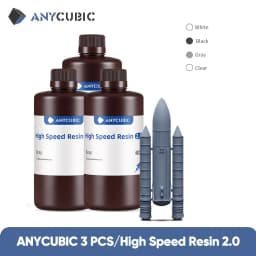 ANYCUBIC 3PCS High Speed Resin 5X Faster Printing Speed Low Viscosity UV Resin for Photon Mono M7 Max LCD 3D Printer