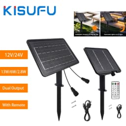 12V 24V Solar Battery Box Kit With 1.2M 3M 4.2M Wire 1.3W 2.8W 6W 13W 8 Lighting Mode Solar Panel for LED String Light COB Strip