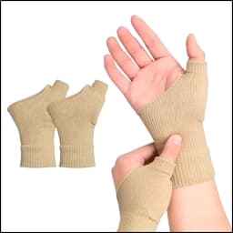 1 Pair Breathable Thumb-Wrist Compression Gloves with Gel Padded Wrist Support for Arthritis & Thumb Injury Pain Relief