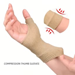 1 Pair Breathable Thumb-Wrist Compression Gloves with Gel Padded Wrist Support for Arthritis & Thumb Injury Pain Relief