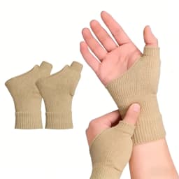 1 Pair Breathable Thumb-Wrist Compression Gloves with Gel Padded Wrist Support for Arthritis & Thumb Injury Pain Relief