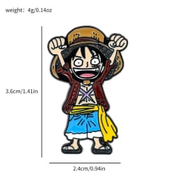 Popular Anime Brooches Luffy Zoro Ace Sunny Go Backpack Matching Apparel Pins Jewelry Brooch Gift