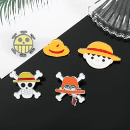 Popular Anime Brooches Luffy Zoro Ace Sunny Go Backpack Matching Apparel Pins Jewelry Brooch Gift