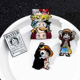 Popular Anime Brooches Luffy Zoro Ace Sunny Go Backpack Matching Apparel Pins Jewelry Brooch Gift