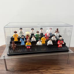 Building Block Minifigure Toy Dust-Proof Display Box Plate Stackable Assembled Children's Toy Model For Lego Figure Storage