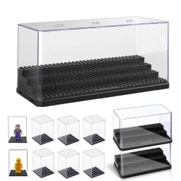 Building Block Minifigure Toy Dust-Proof Display Box Plate Stackable Assembled Children's Toy Model For Lego Figure Storage