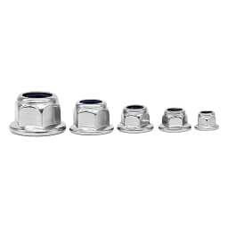 DIN6926 304 Stainless Steel Flange Nyloc Nut M3 M4 M5 M6 M8 M10 M12 Non-Serrated Nylon Insert Lock Nut Plain Flange