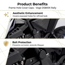 For VOGE DS800X DSX800 RALLY DSX 800 Motorcycle Frame Hole Protection Cap Cover Bumper Trim Cover